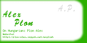 alex plon business card